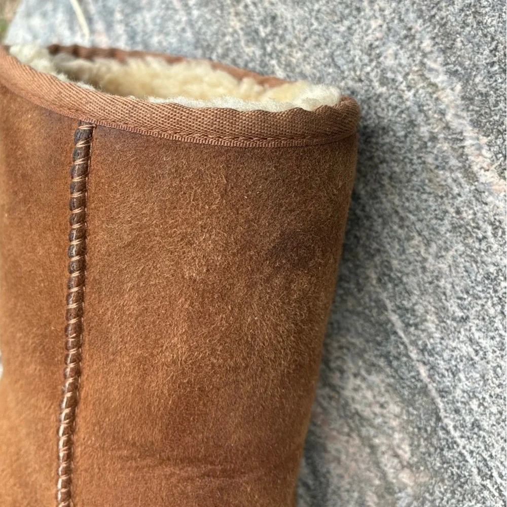 Ugg Australia Original Hickory Brown Boots Suede Shearling Winter Y2K Womens 6